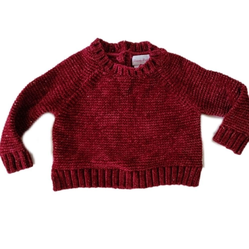Sugar plum shimmer chunky knit sweater crew cranbe